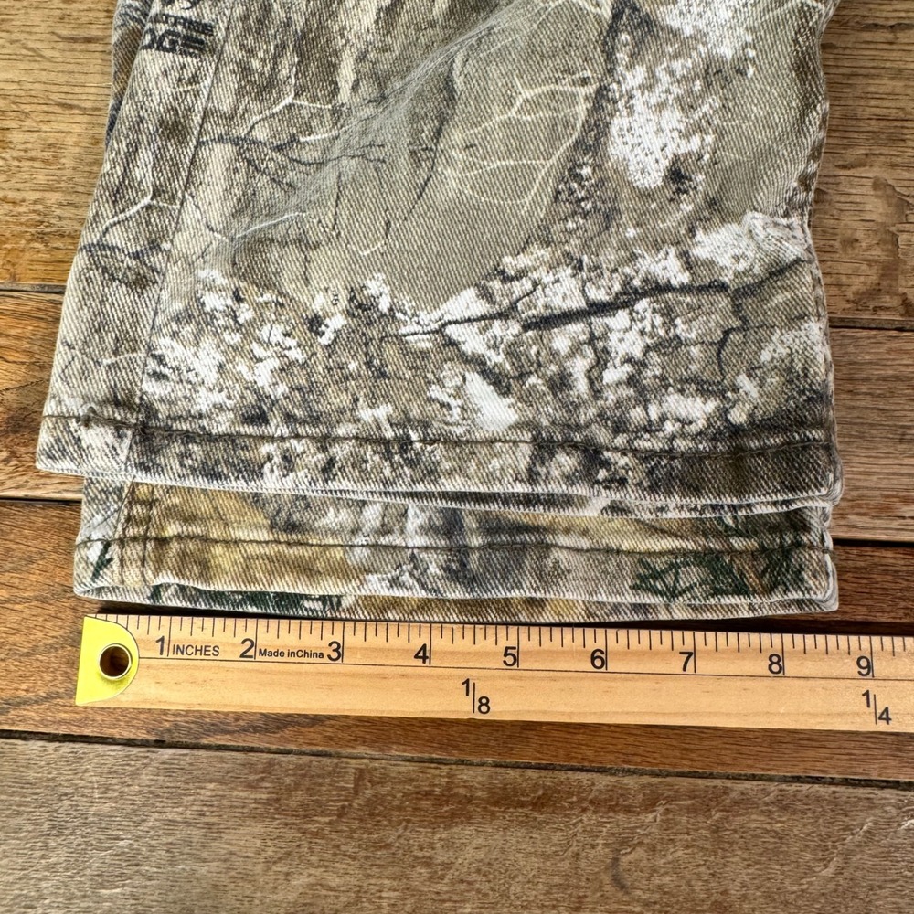 Realtree Camo Pants Men Tag 34x32 RT Edge Cotton Stretch Hunting Trousers Brown - Picture 9 of 15